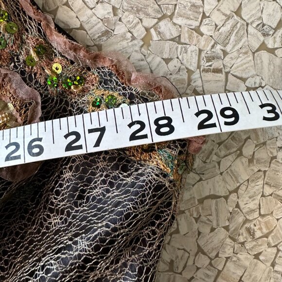 Gorgeous 3X custom made ball gown black satin and floral lace details. - Picture 5 of 11